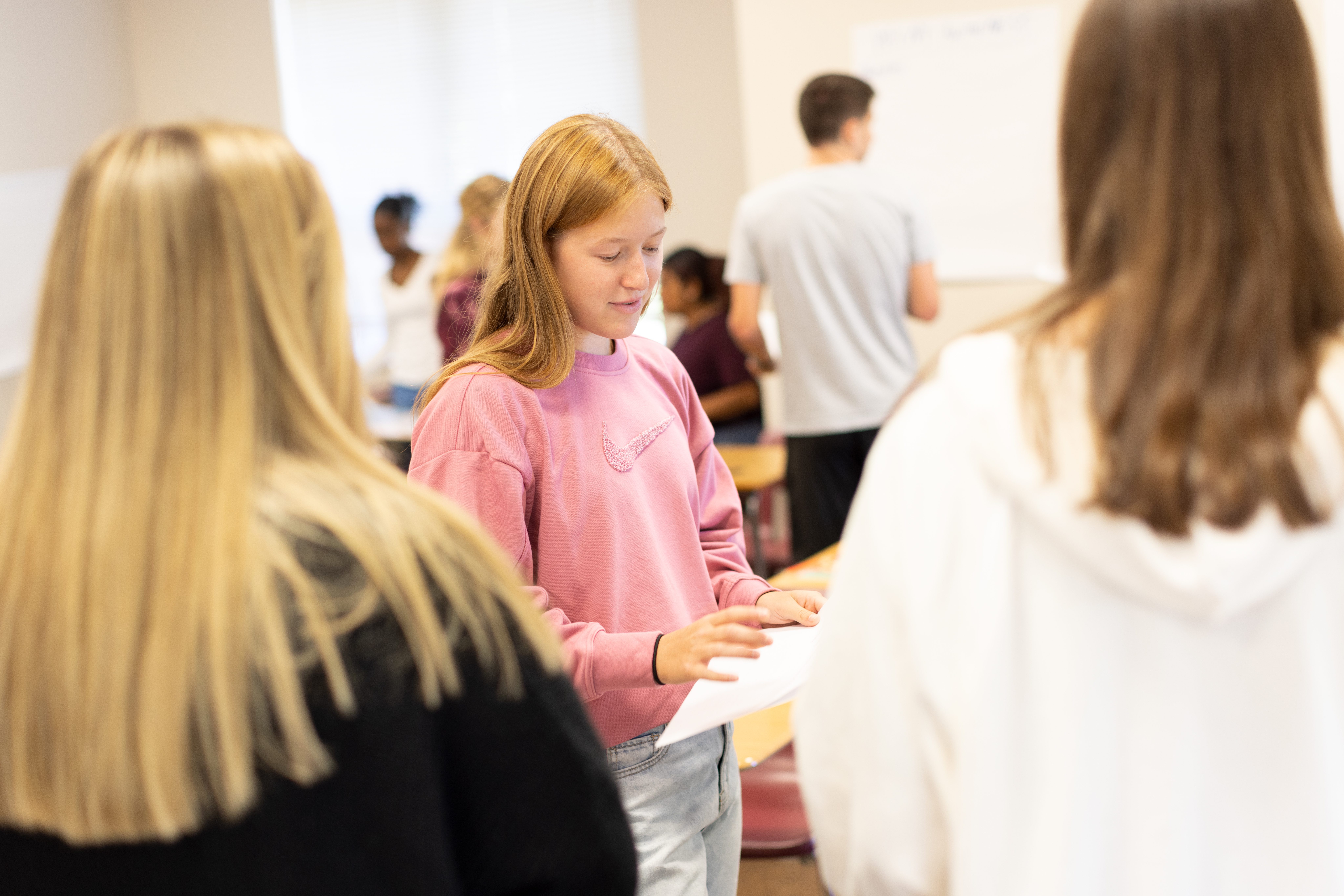 Students in a classroom.