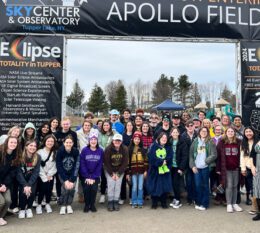 St. Thomas Aquinas College students and faculty in Tupper Lake, NY for total Solar Eclipse.